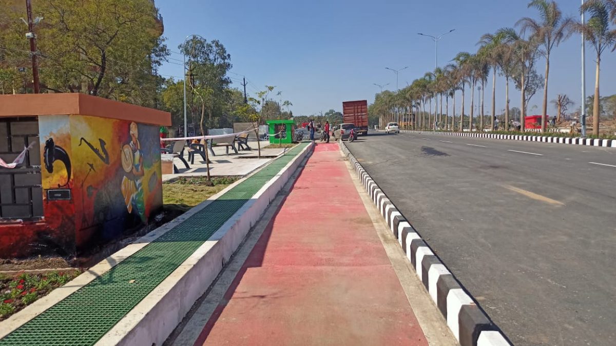 Permanent cycle track built around Lakha Banjara lake