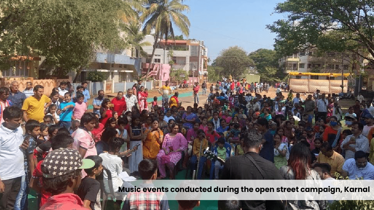Music events conducted during the open streets campaign