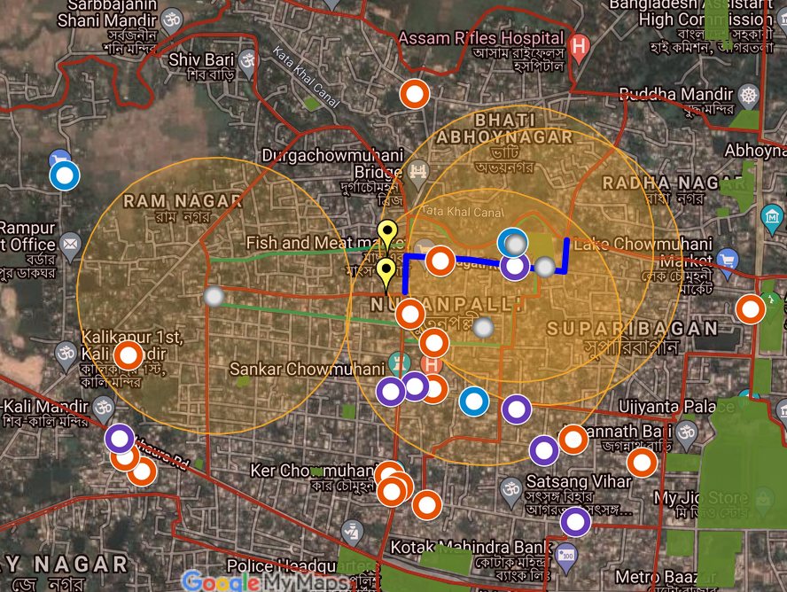 Project locations and priority zone delineation