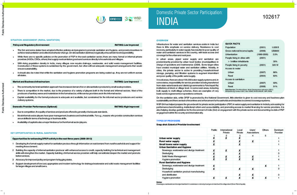 WASH factsheet