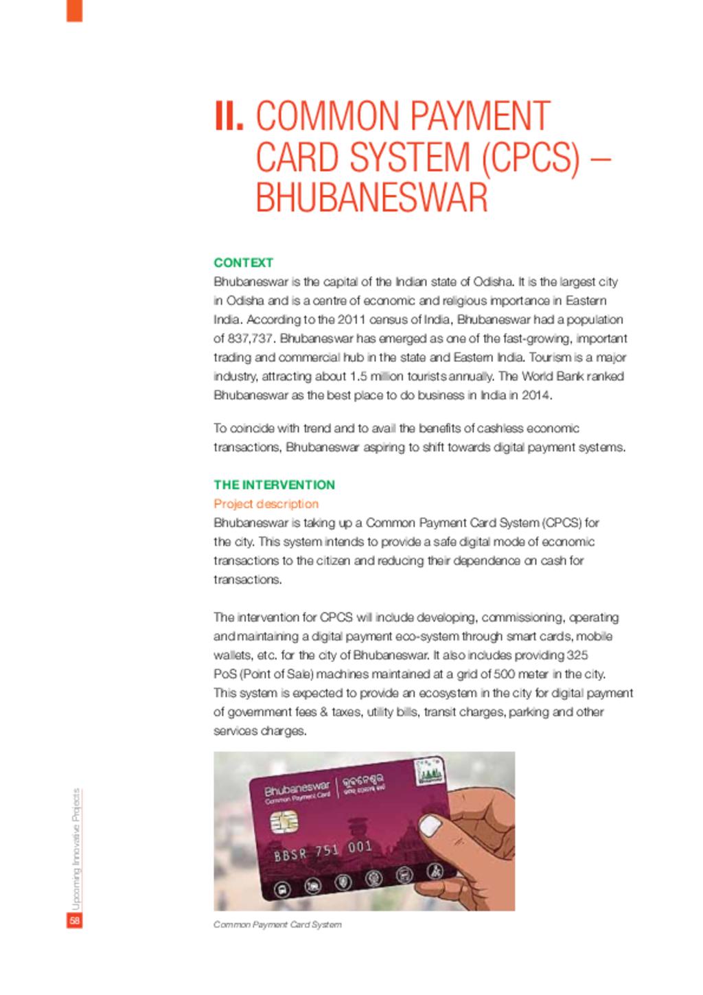 Common Payment Card System (CPCS) – Bhubaneswar