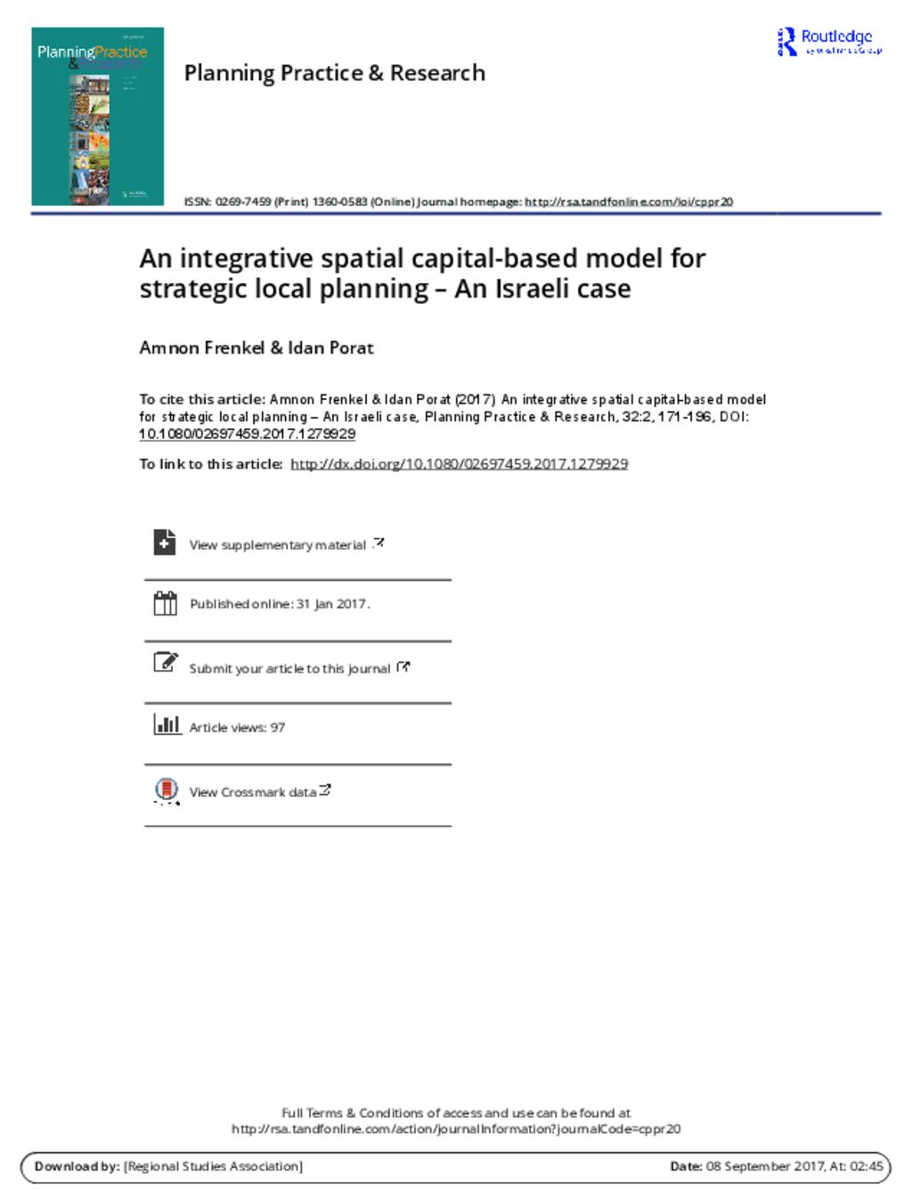 Spatial planning through income