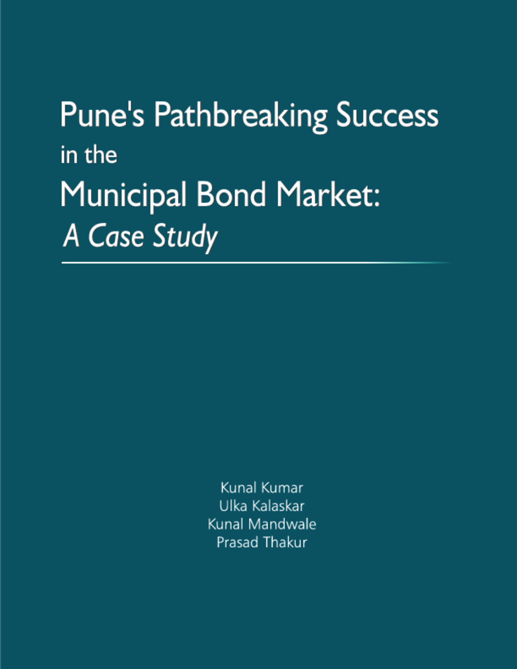 Municipal Finance Case Study Pune