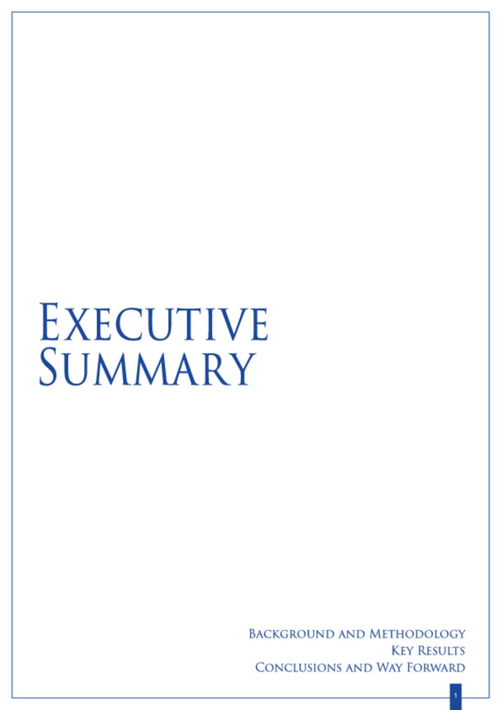 Healthy States- Executive summary