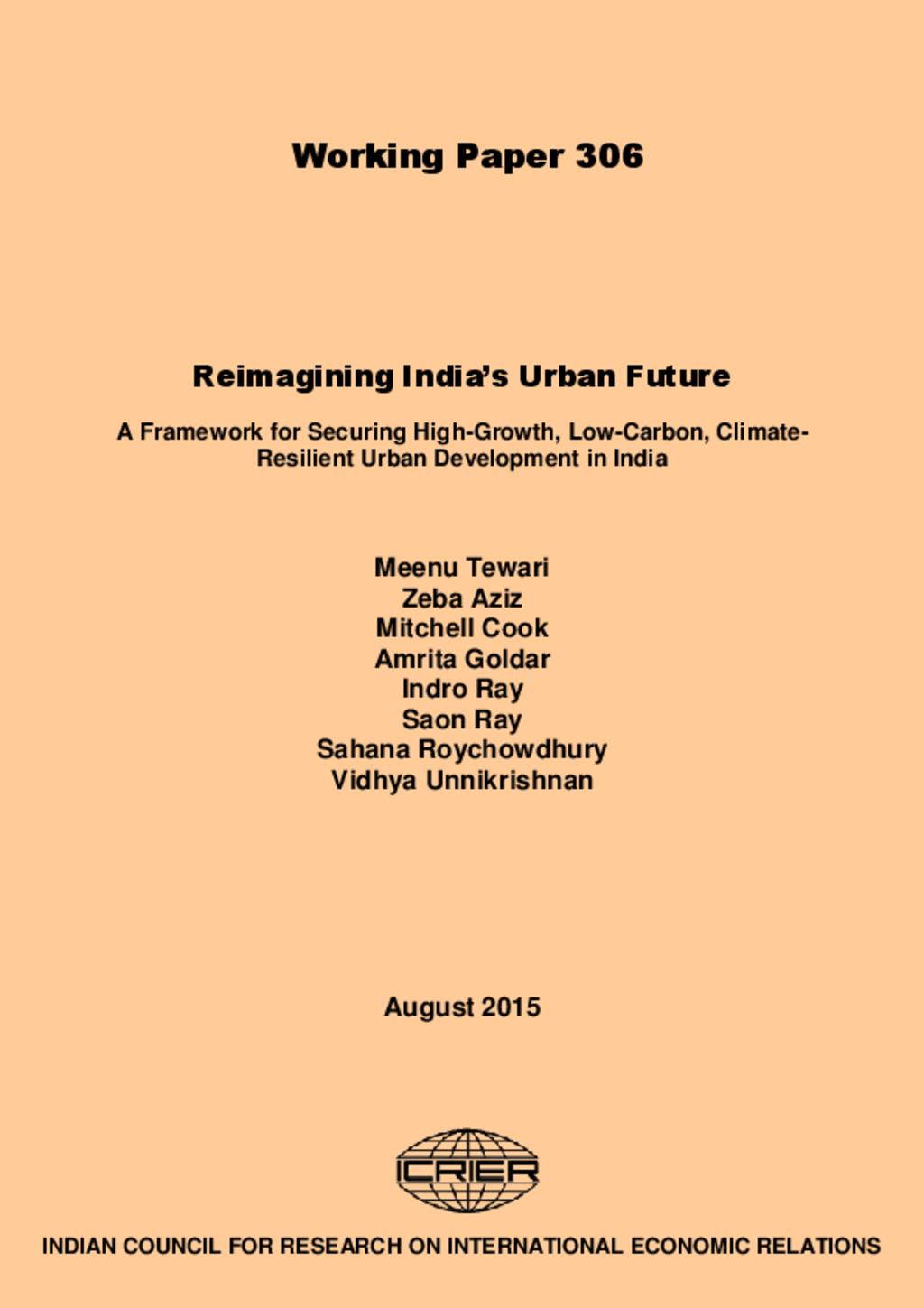 Reimagining India’s Urban Future 