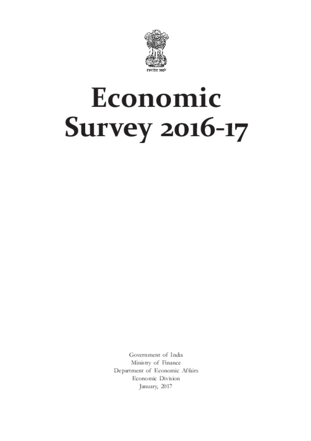 Economic Survey 2016-17