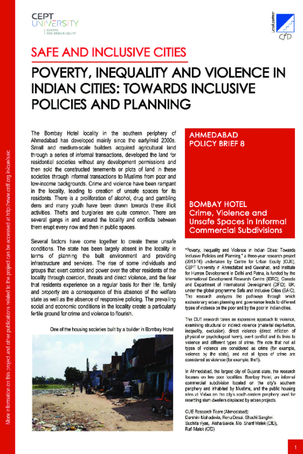 Towards Inclusive Policies and Planning