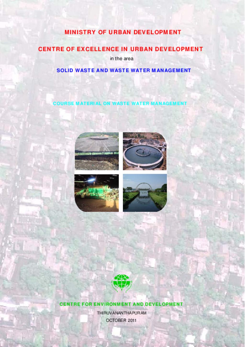 Course material for waste water