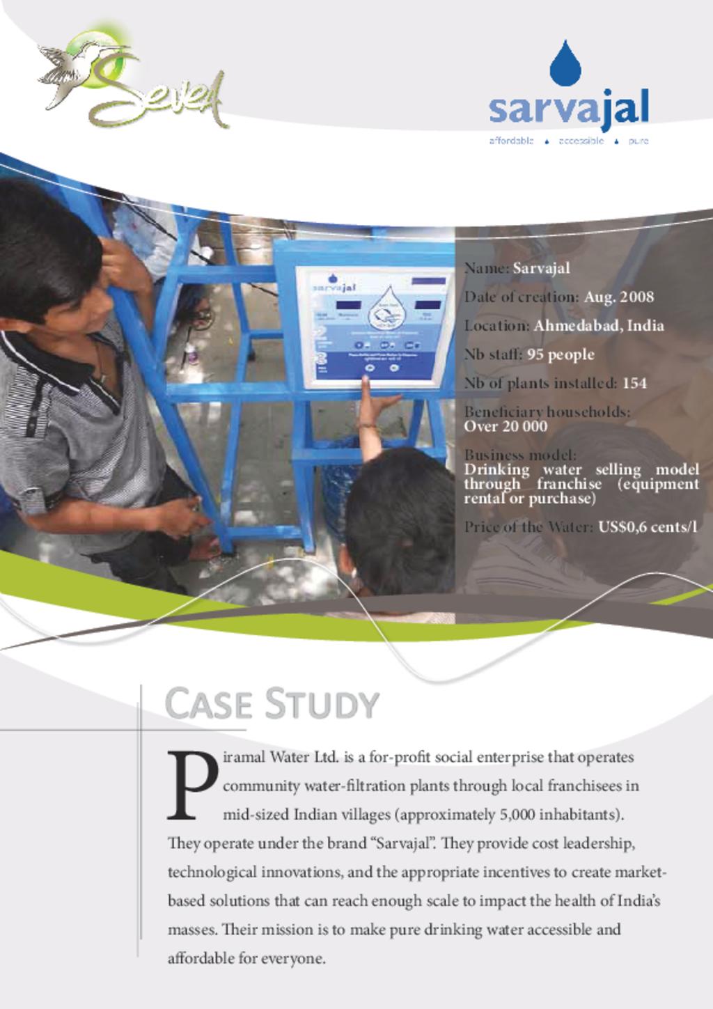 Sarvajal case study