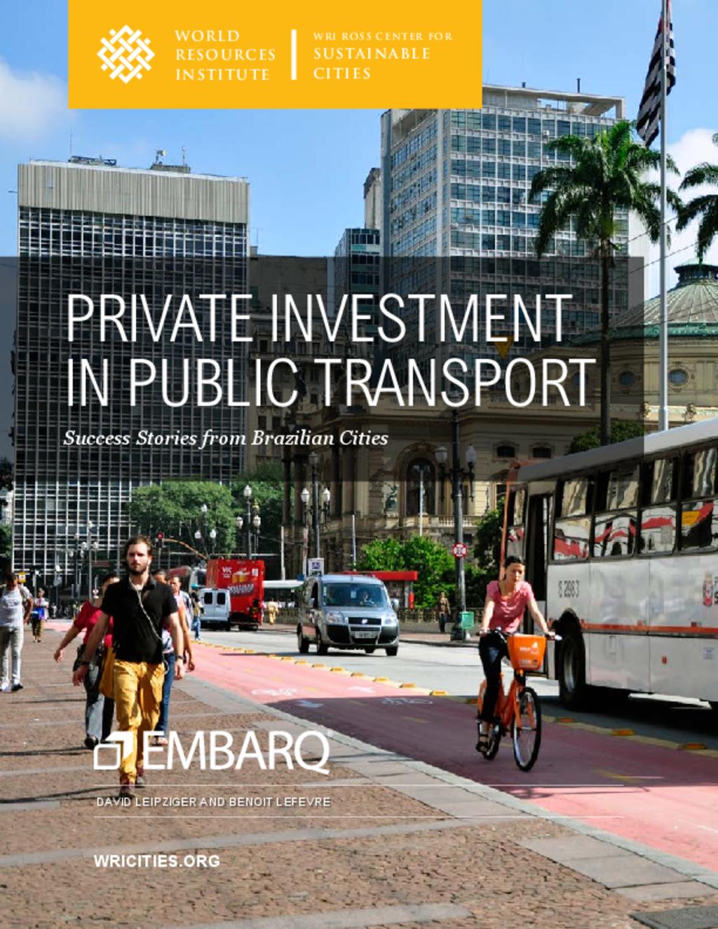 Private investment in Public transport