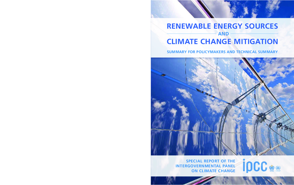 Special Report on Renewable Energy Sources and Climate Change Mitigation