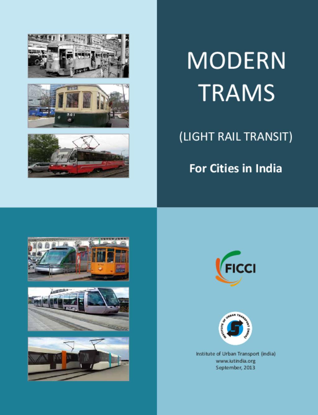 Modern Trams (Light Rail Transit) for Cities in India