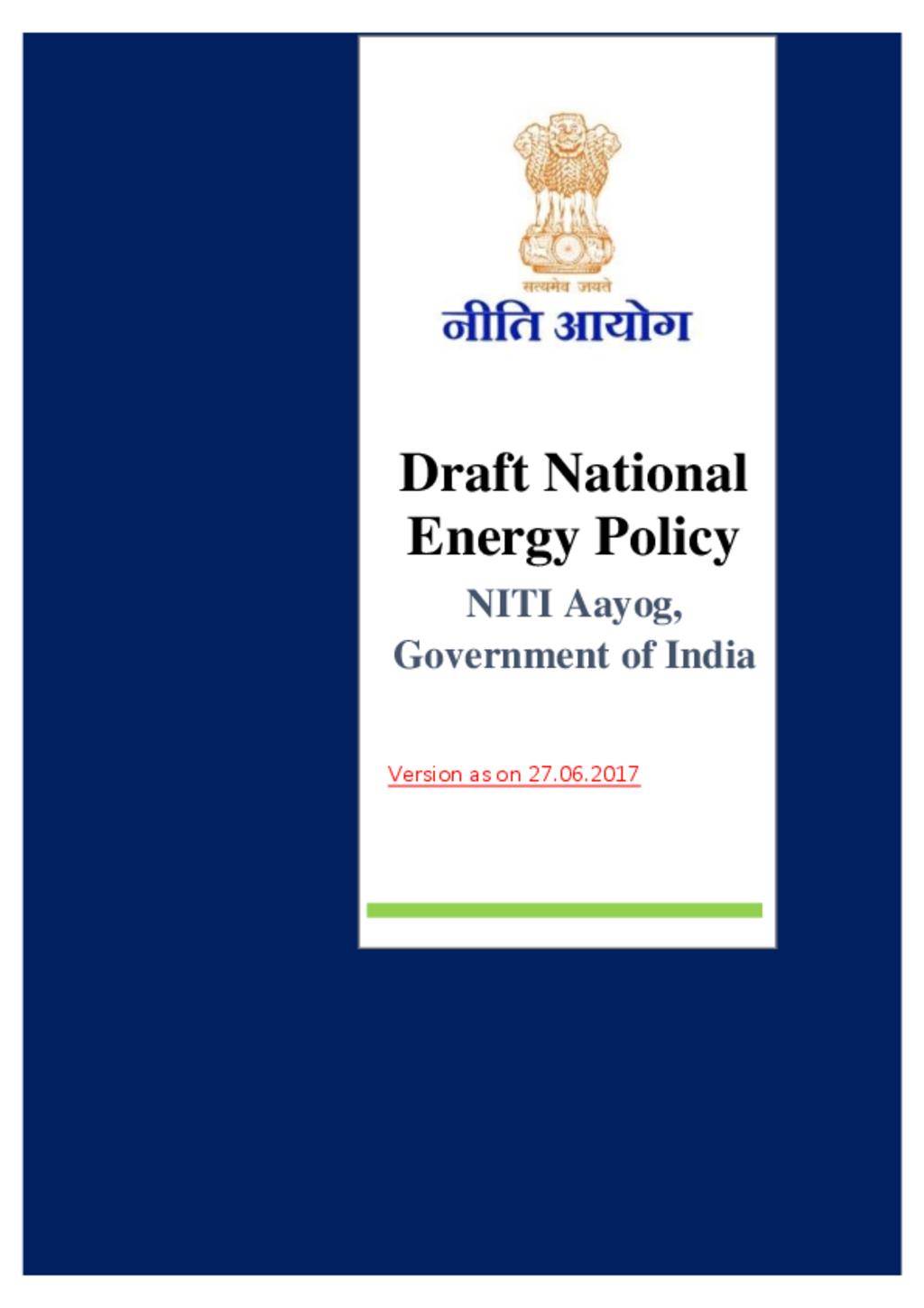 National Energy Policy_Policy Document