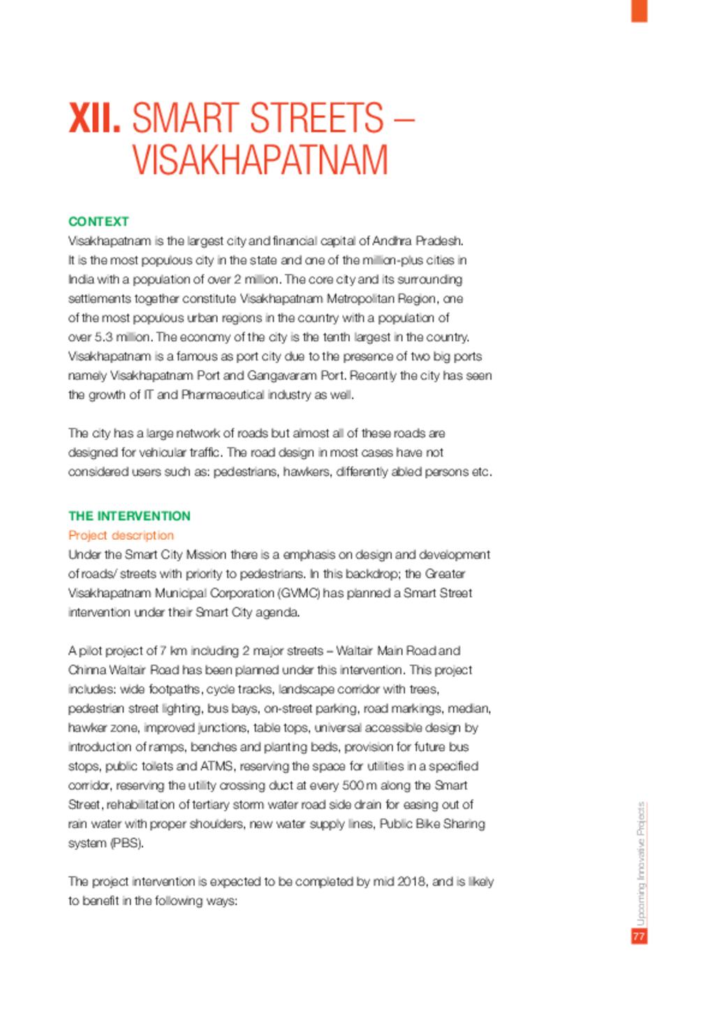 Smart Streets – Visakhapatnam