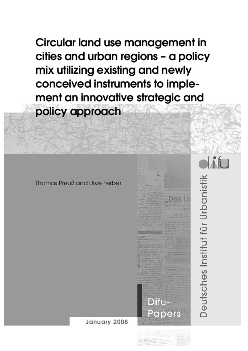 Circular land use management in cities and urban regions