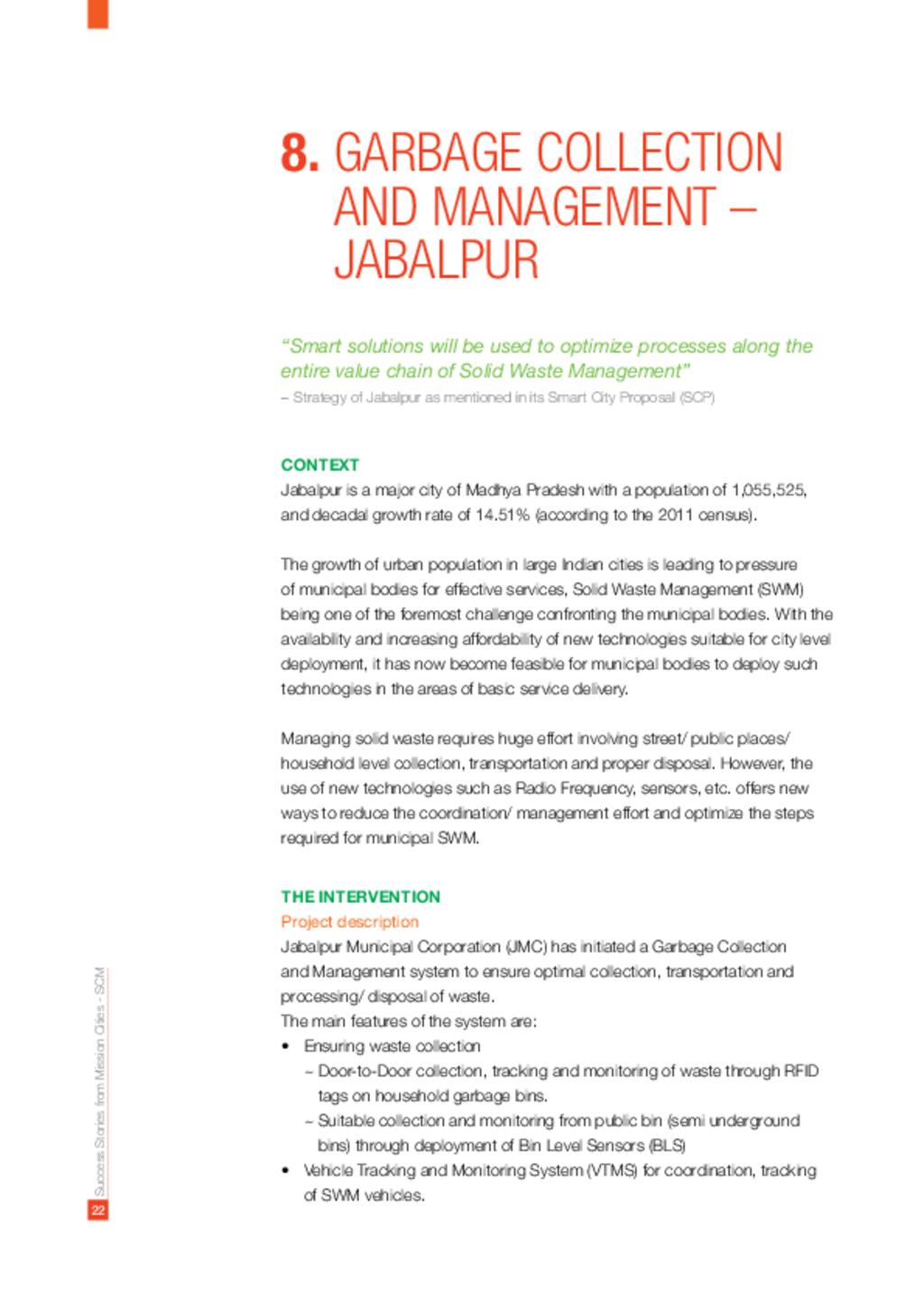 Garbage Collection and Management - Jabalpur