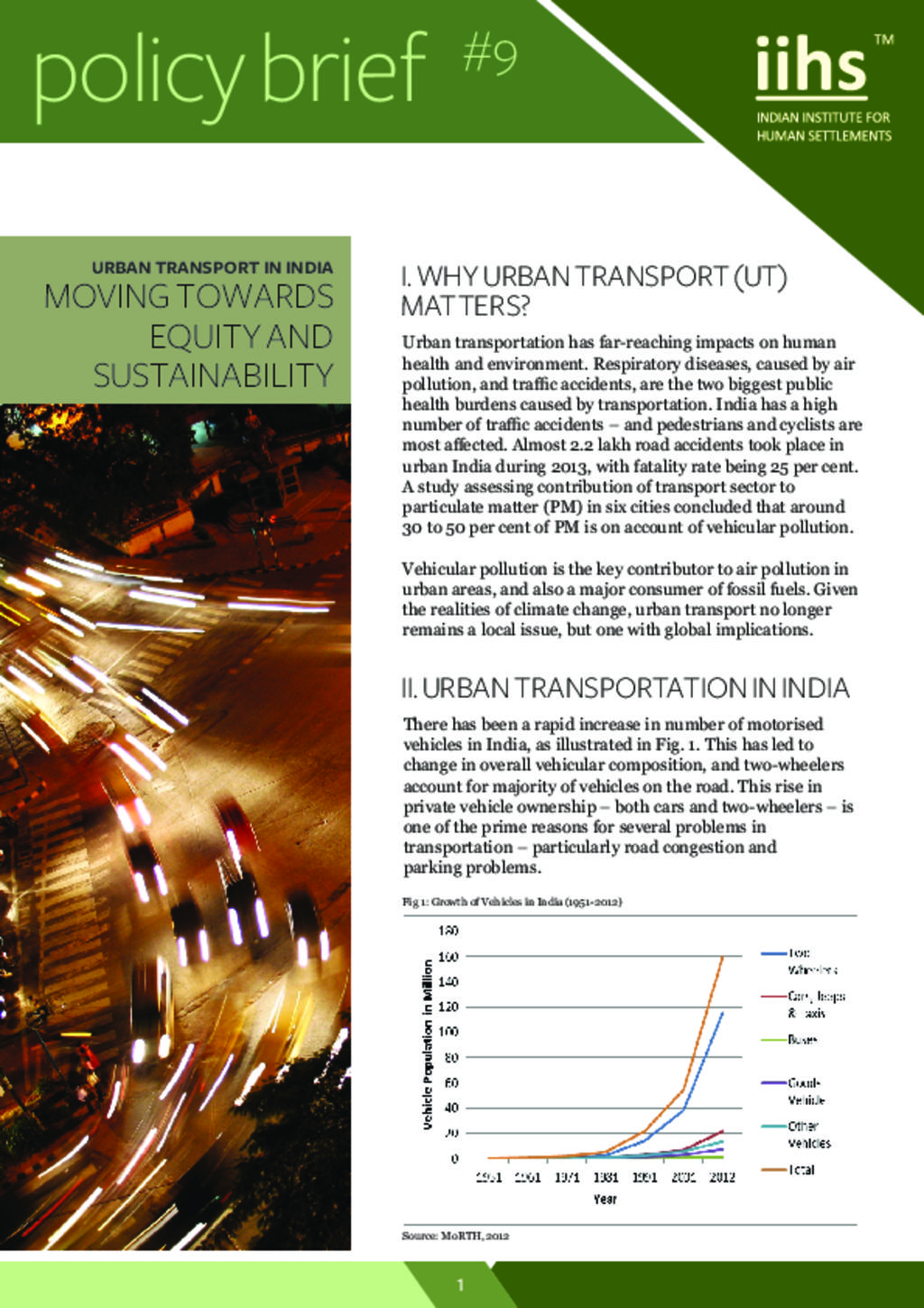Urban Transport in India: Moving Towards Equity and Sustainability
