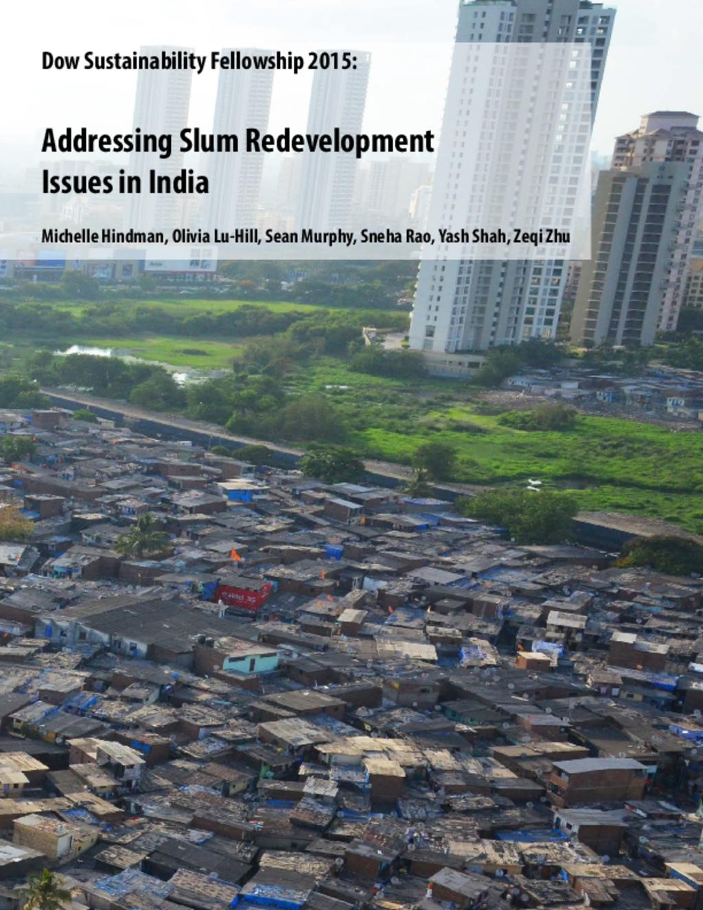 Addressing Slum Redevelopment Issues in India
