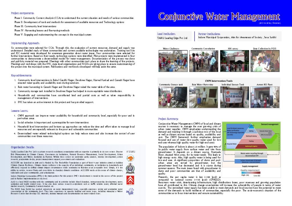 Conjunctive Water Management