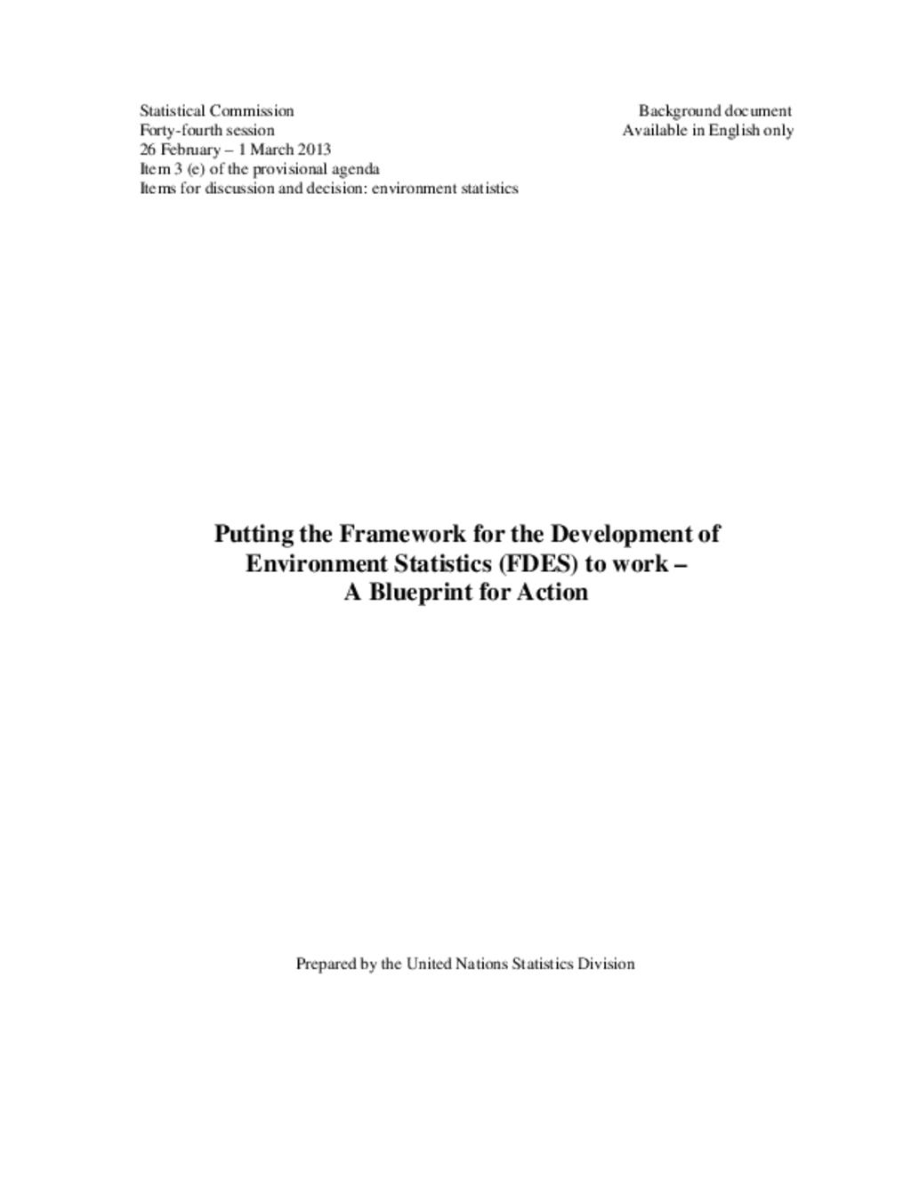 Framework for Development of Environment statistics2