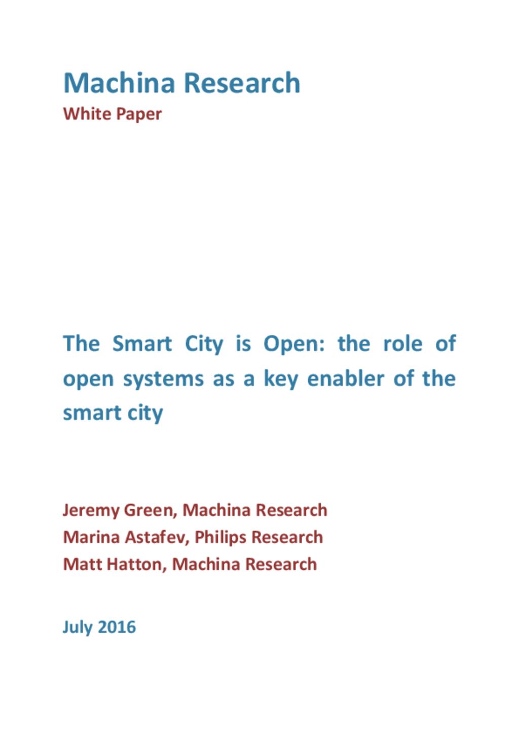 The Smart City is Open