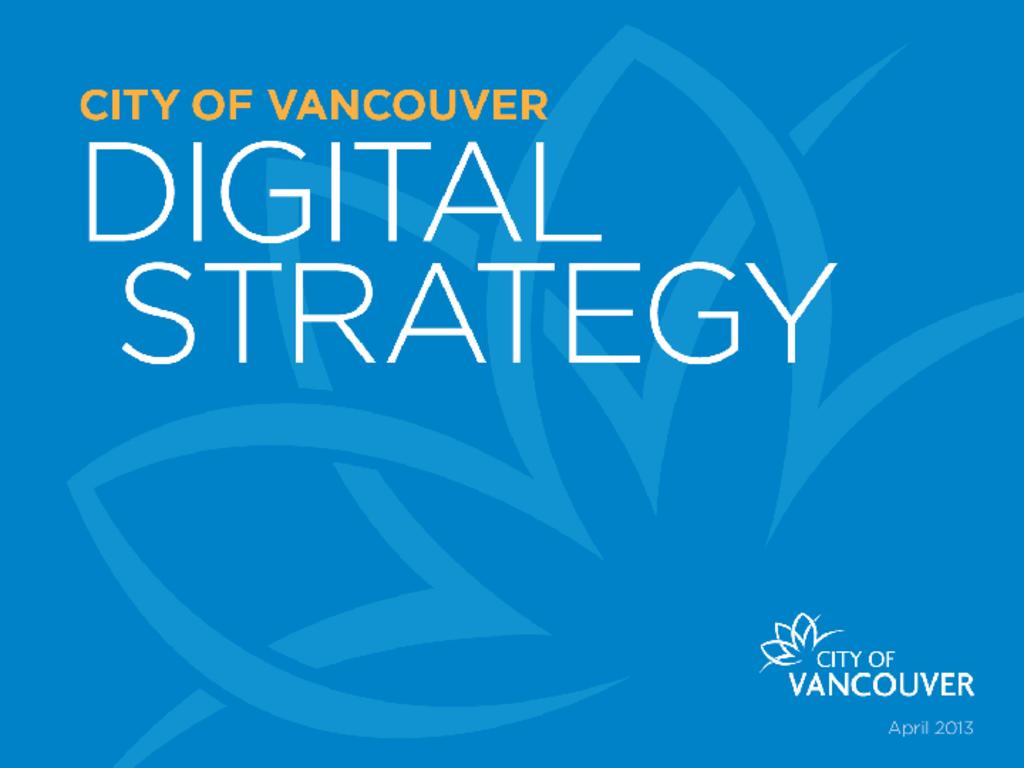 Vancouver Digital Strategy