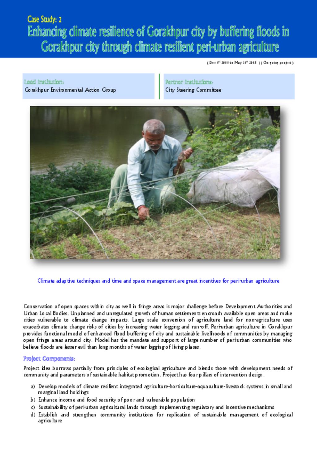 Climate Resilient Agriculture ACCRN Case study 2