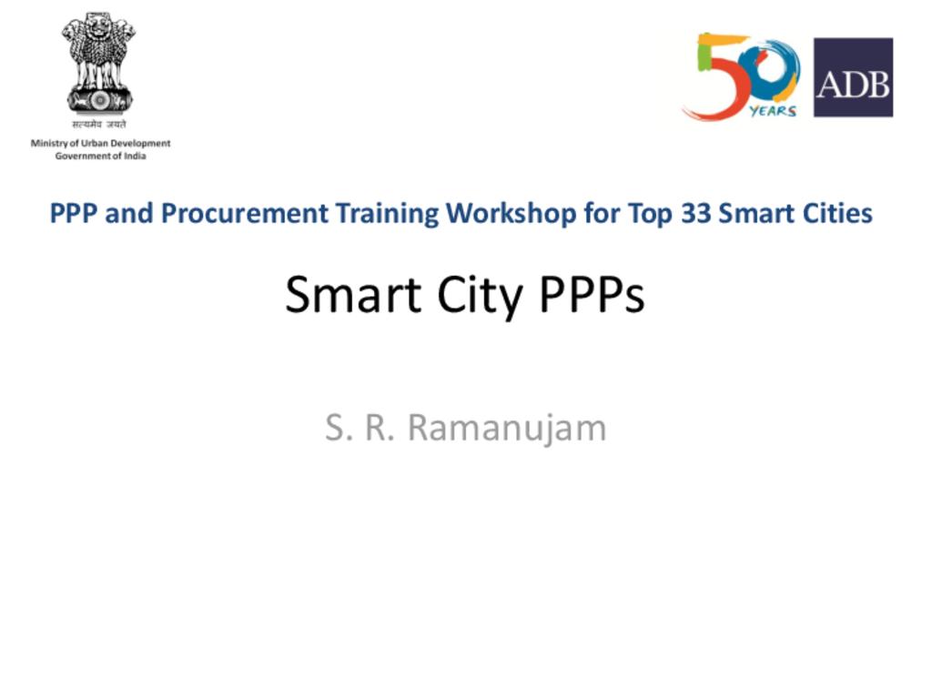 Presentation on Smart City PPPs