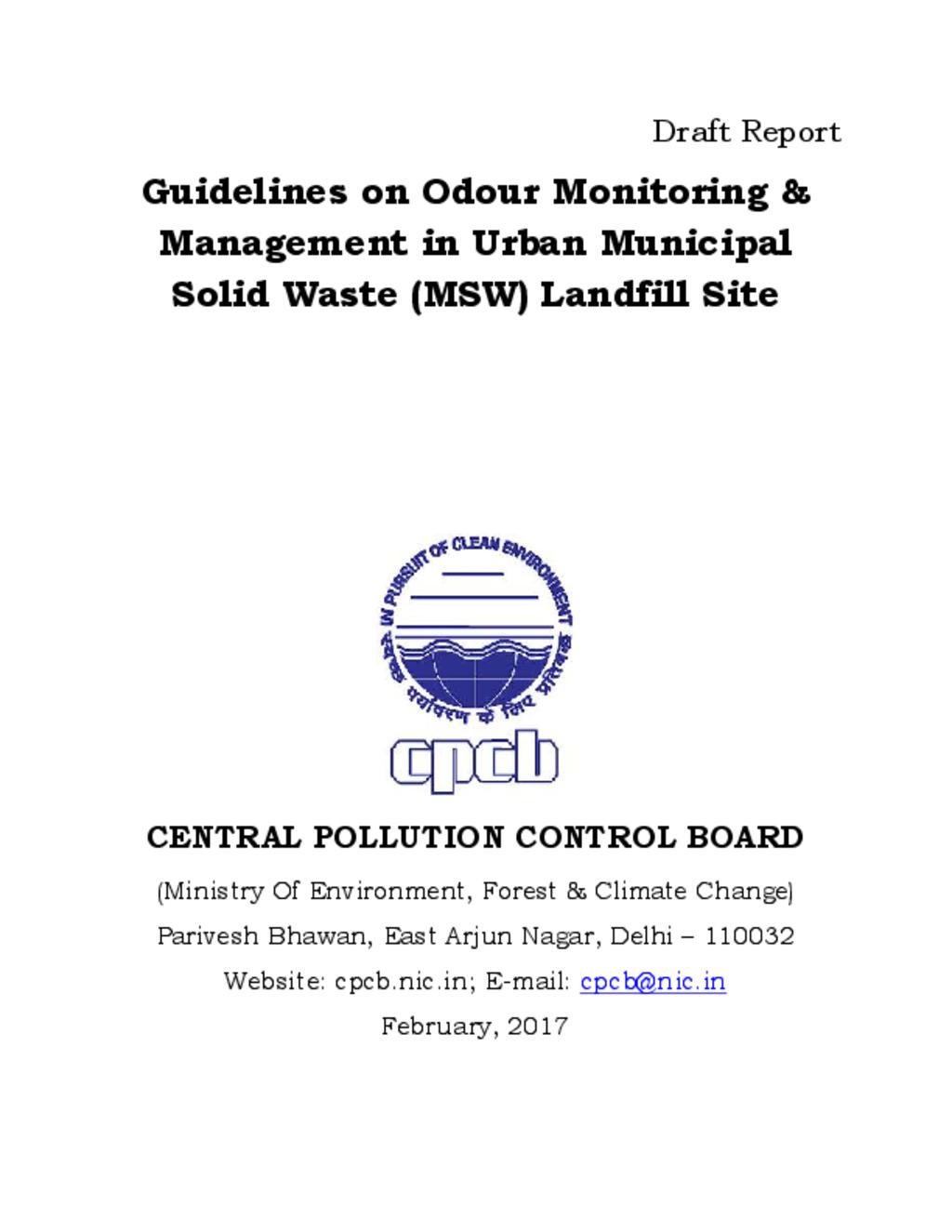 Odour control Guidelines