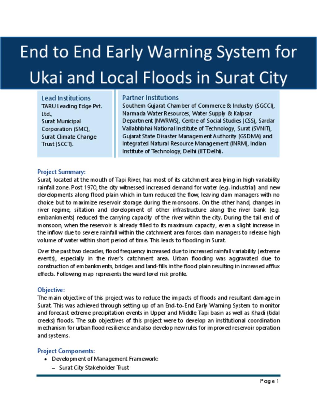 Early Warning System Surat