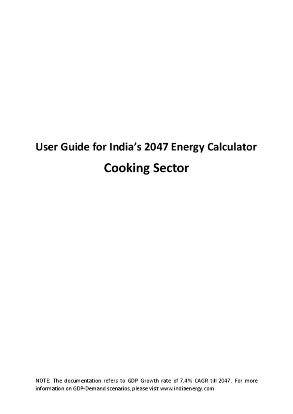 Cooking Energy Calculator