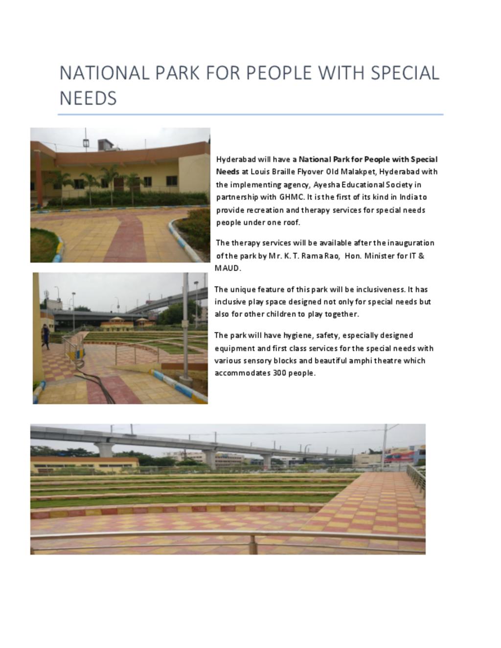 Hyderabad_ Disable friendly Park