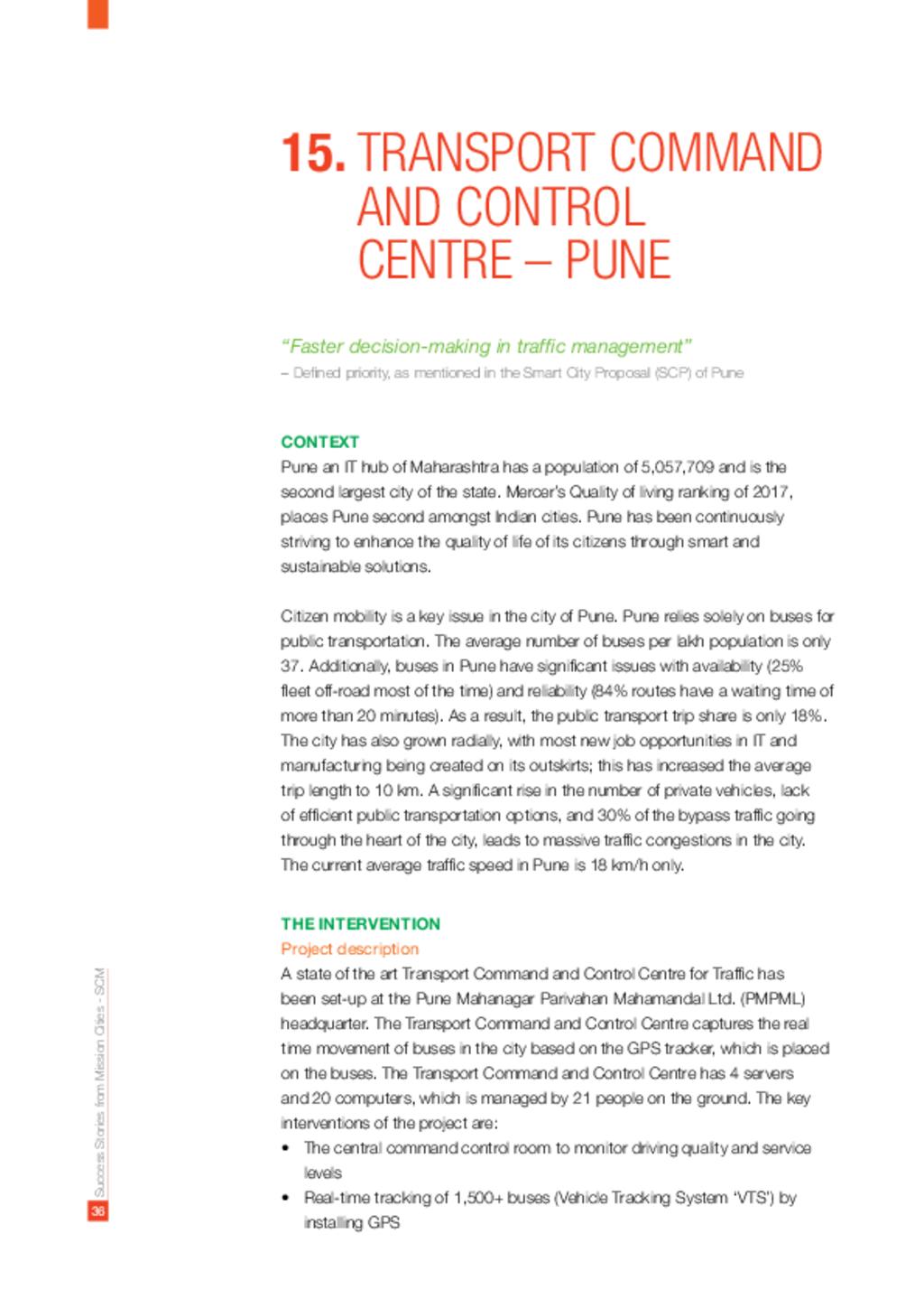 Transport Command And Control Centre – Pune