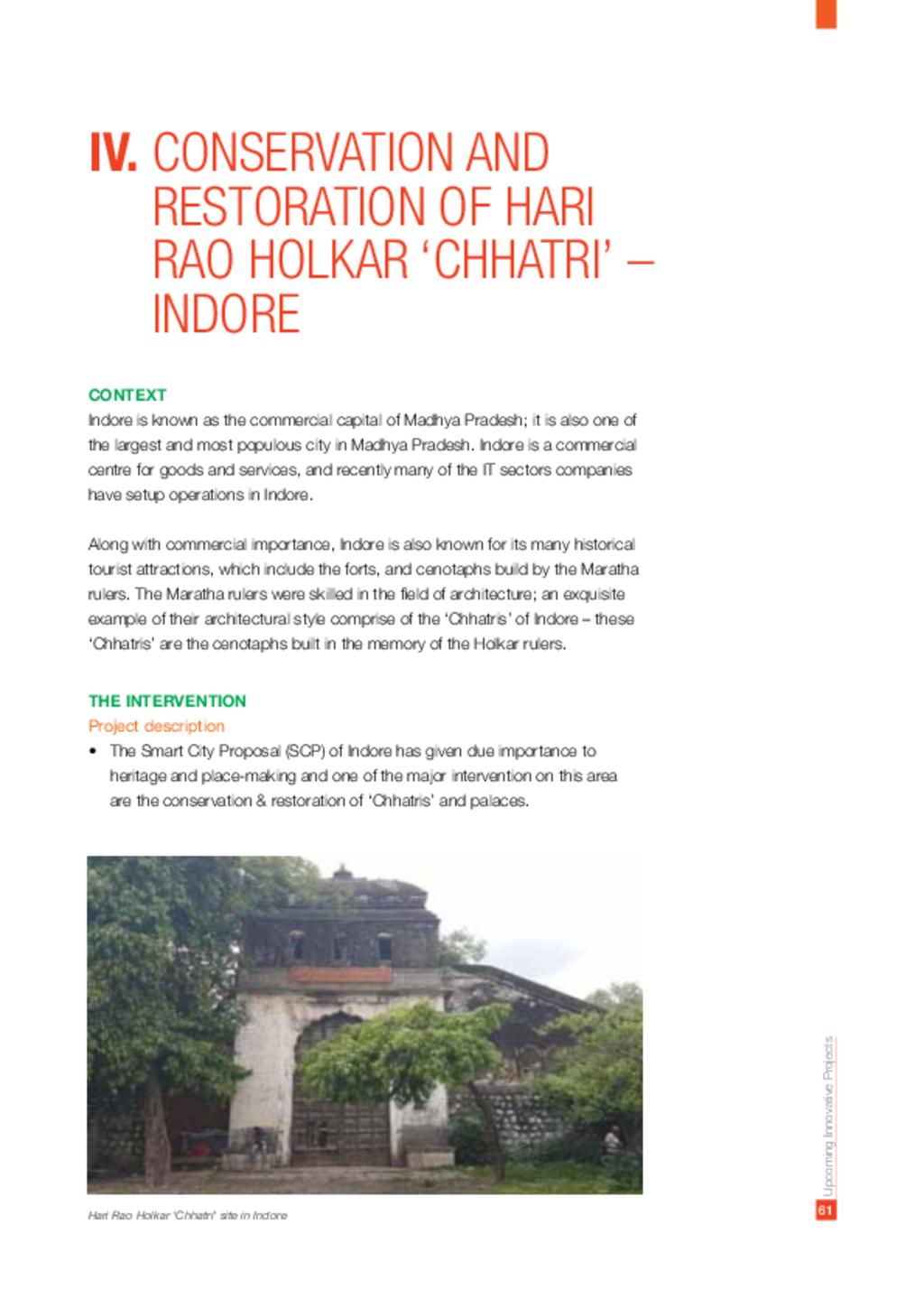 Conservation And Restoration of Hari Rao Holkar ‘Chhatri’ – Indore