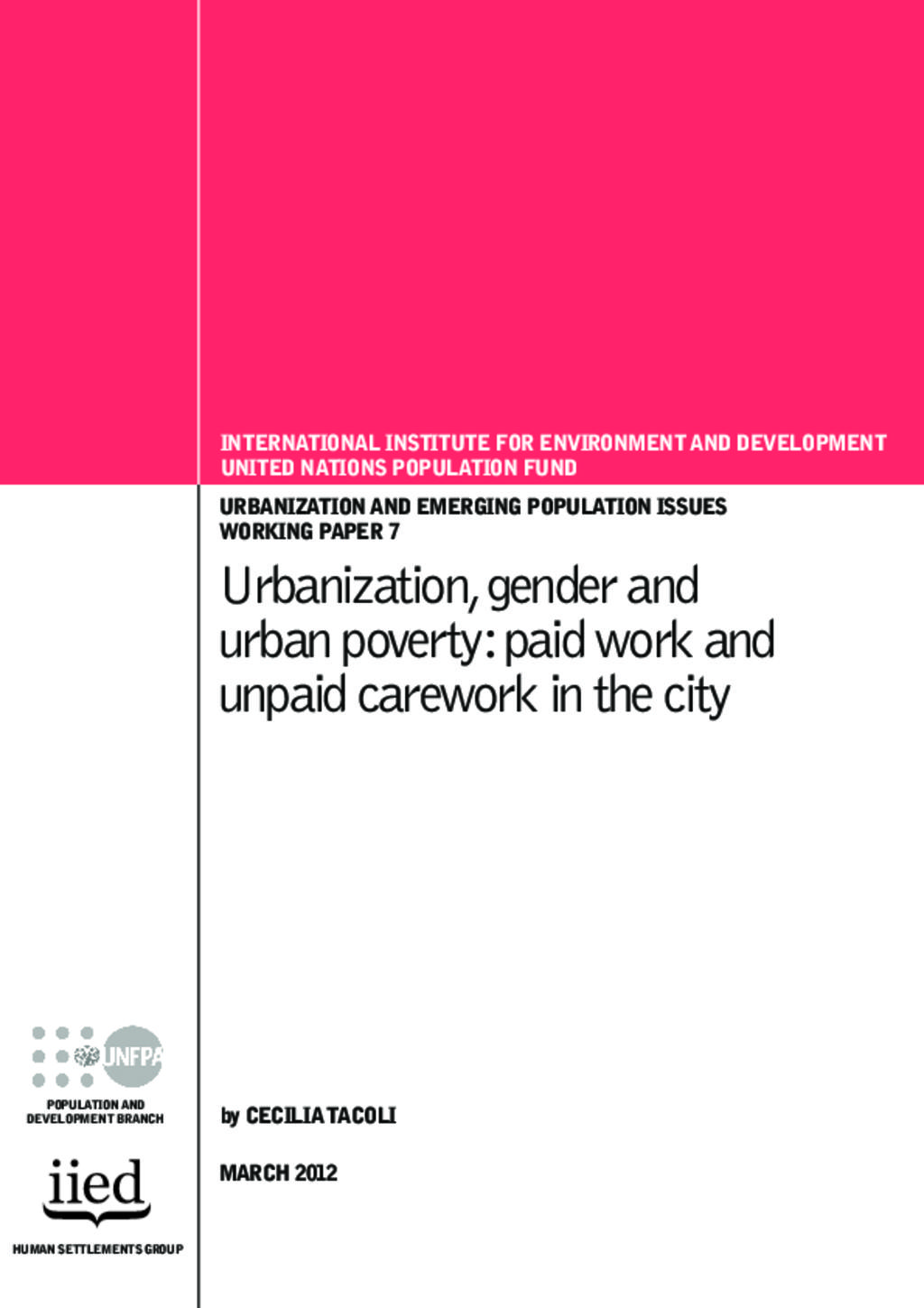 Urbanisation, poverty