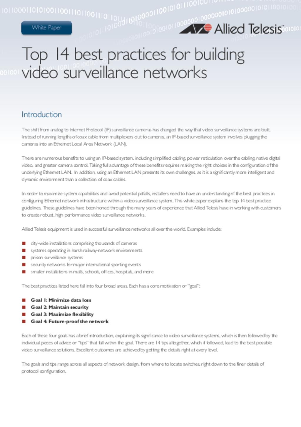 Smart City Surveillance networks