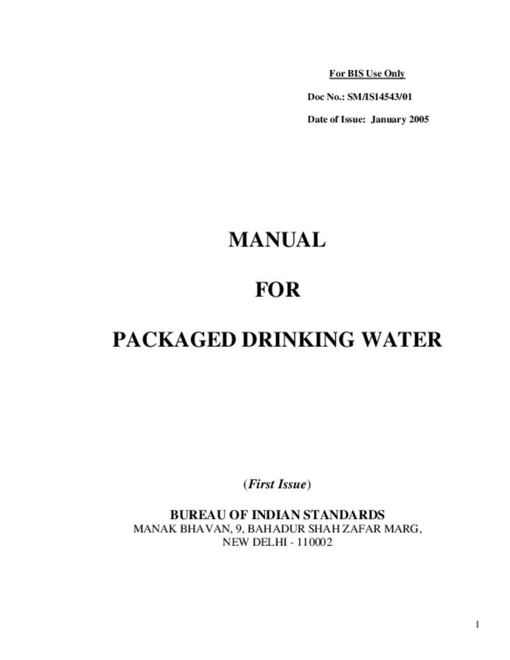Water Manual
