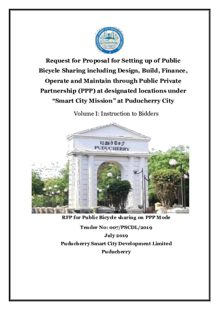 Request for Proposal document Volume 1