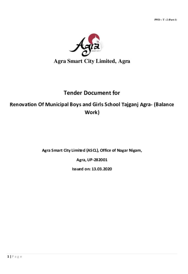 Tender invitation Document 