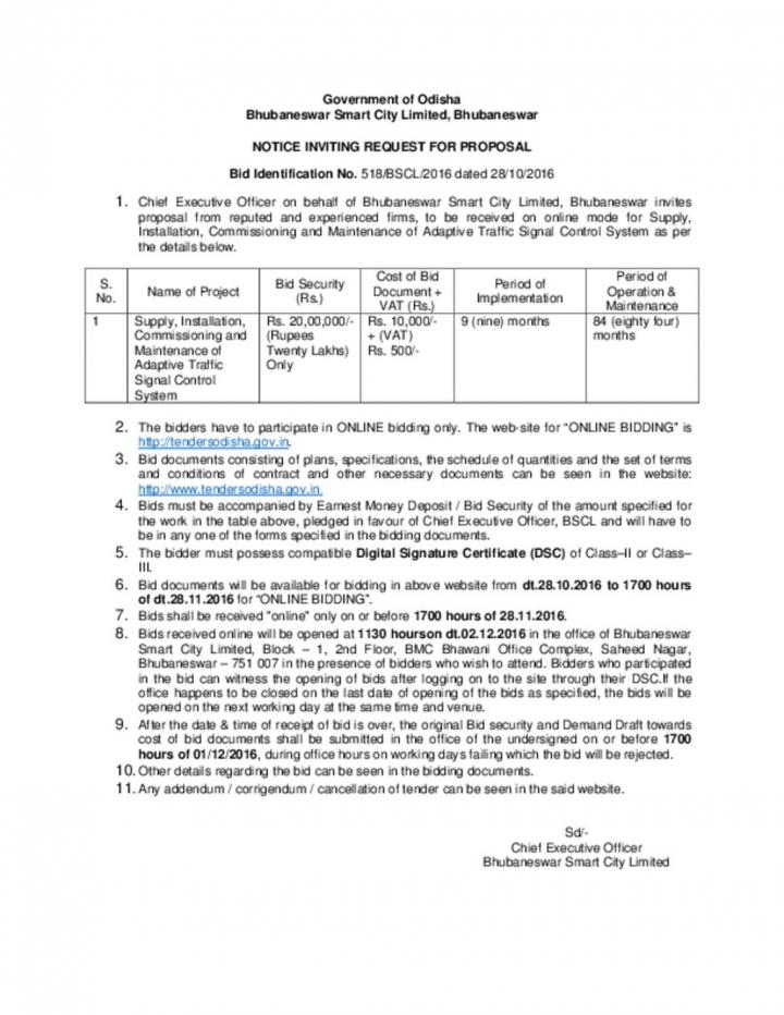 E-Procurement Notice for RFP