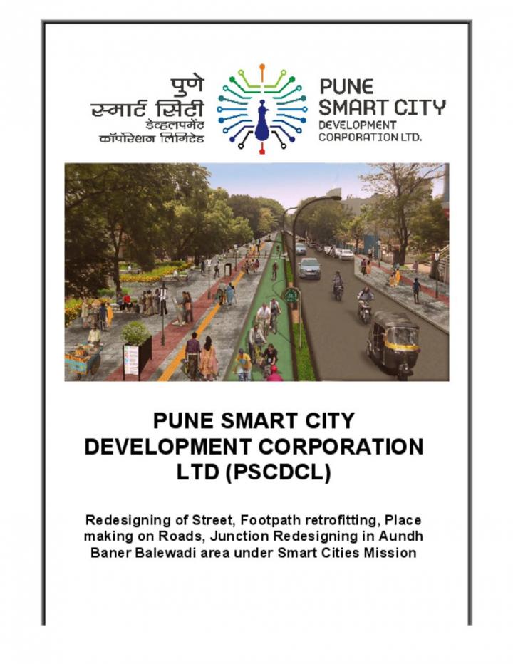Tender for Redesigning of Street, Footpath Retrofitting, Place making on Roads, Junction Redesigning in Aundh Baner Balewadi are