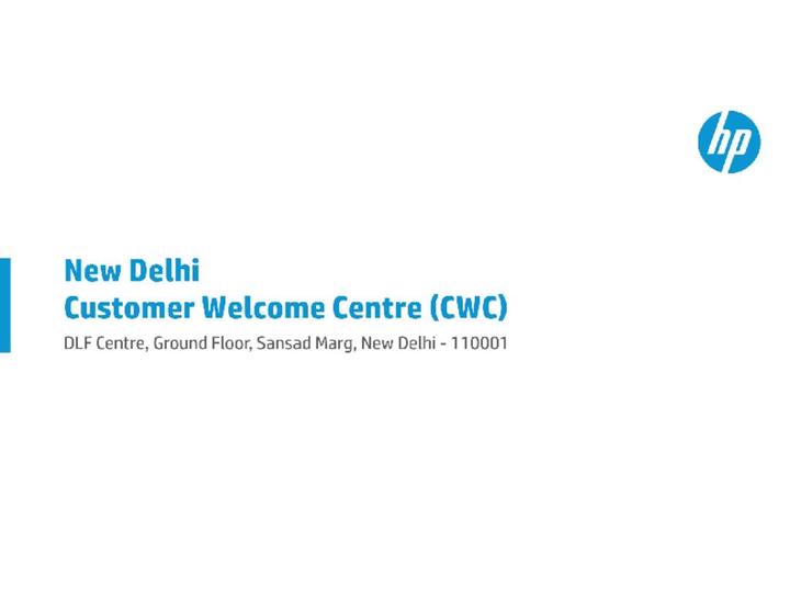 HP Customer Welcome Centre Solutions