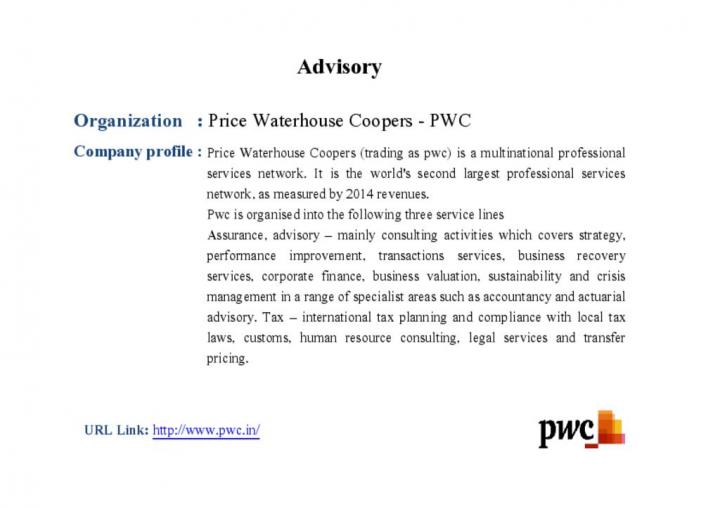 Price Water Coopers (PWC)