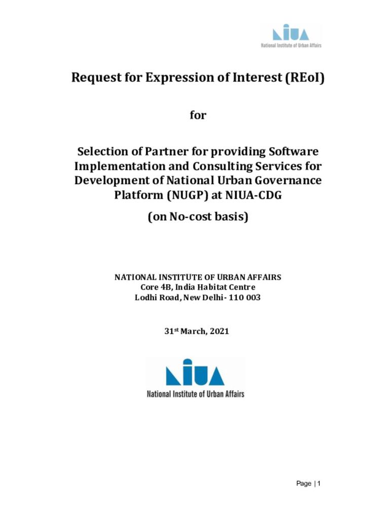 Request for Expression of Interest