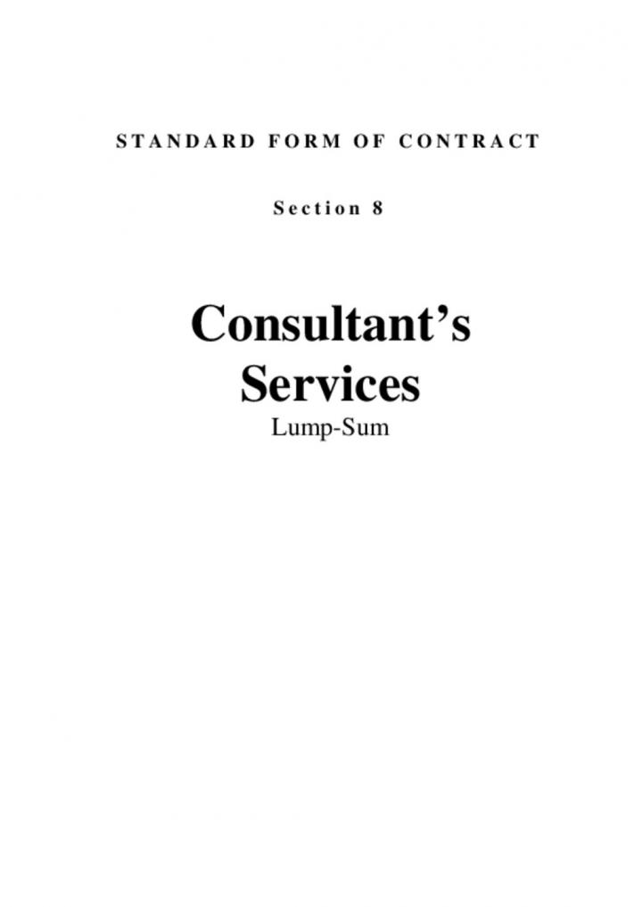 Standard Form of Contract