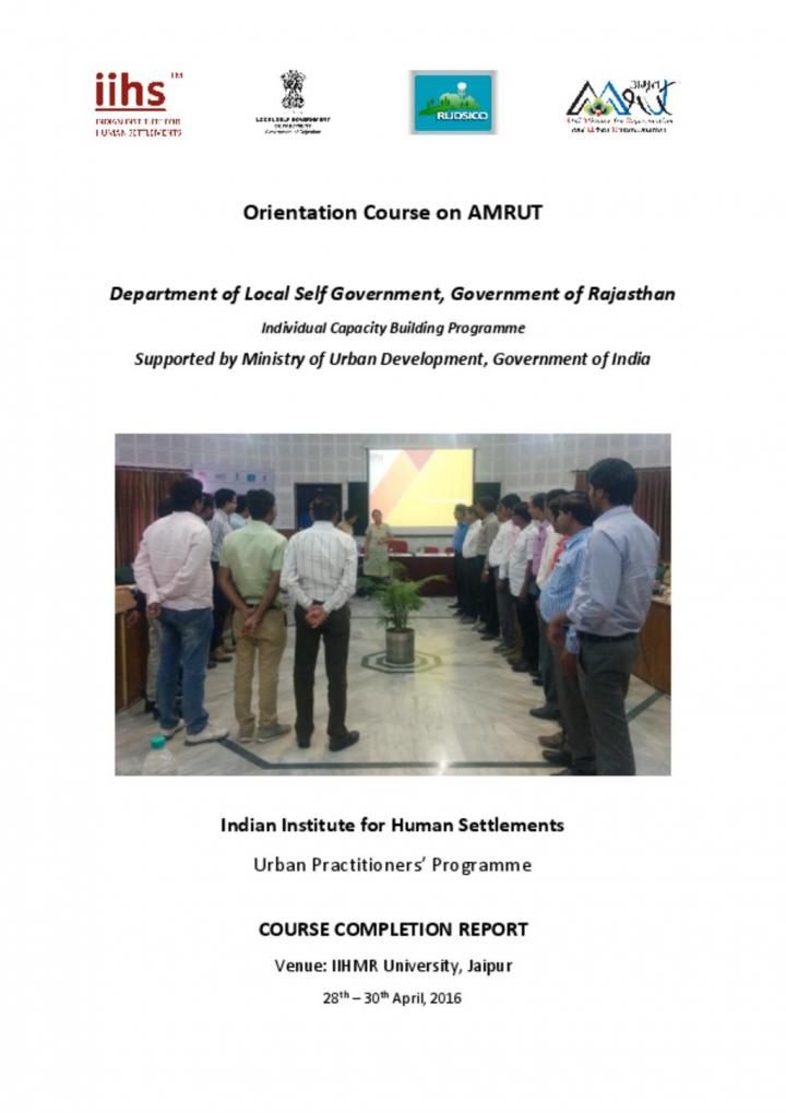 Orientation Course on AMRUT