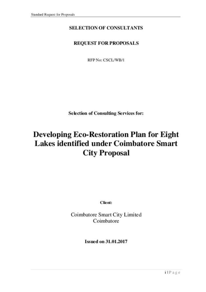 Coimbatore_lake restoration