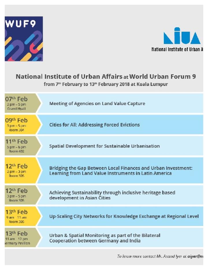 NIUA at WUF9