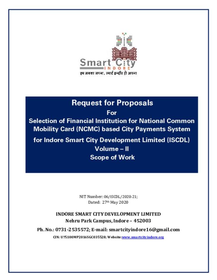 Request for Proposal document Volume 2