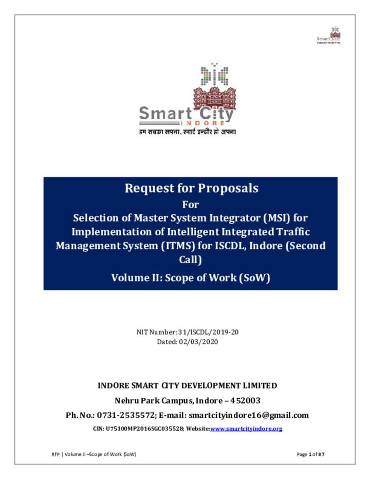 Request for Proposal document Volume 2